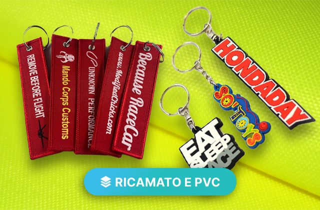 PVC- och broderade nyckelringar online